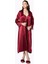 Kadın Saten Dantelli Gecelik & Sabahlık Takım - 4370 Bordo 2