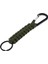 Açık Kamp Yürüyüş Molle Paracord Keychain Carabiner Green 4