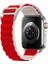 Apple Watch 38-40-41MM Krd-26 Alpine Çift Renkli Kırmızı Kordon 1