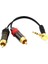 3.5mm Erkek - 2 Rca Erkek Stereo Ses Adaptörü Uzatma Kablosu 12 (Yurt Dışından) 2