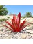 Dekoratif Agave Bitki El Boyalı Sanat Ev Dekor Aksesuarları Koyu Kırmızı 65 cm. (Yurt Dışından) 5