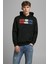 12152840 Jjecorp Logo Sweat Hood No Kapüşonlu Regular Fit Baskılı Siyah Erkek Sweatshir 3