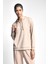Camel Kadın Fermuarlı Kapüşonlu Sweatshirt 22N-2123 1