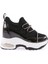 1050 Kadin Mega Kalin Taban Strech Detayli Silver Taş Ipli Sneakers Ayakkabi 1