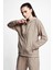 Camel Kadın Fermuarlı Kapüşonlu Üst 21N-2126 1