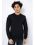 Bisiklet Yaka Siyah Erkek Sweatshirt JELLYSK022 1