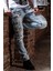 CD798 Biker Buz Mavisi Kargo Pantolon 1
