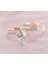 Effeck Diamond Tektaş ve Baget Taşlı Tamtur Yüzük Set 1