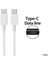 3A 50W Type-C to Type-C Data ve Şarj Kablosu 1metre Beyaz DN980 2