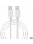 3A 50W Type-C to Type-C Data ve Şarj Kablosu 1metre Beyaz DN980 3