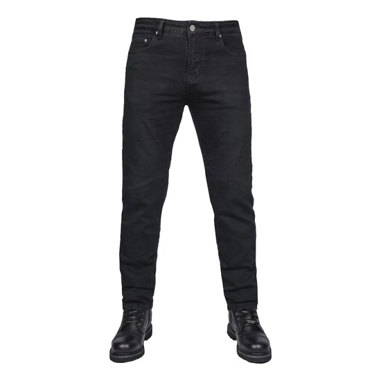 The Biker Jeans City PRO101 Black Korumalı Motosiklet Kot Pantolonu