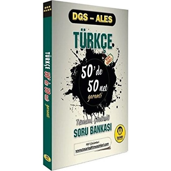 Tasarı Yayıncılık Dgs Ales Türkçe 50 De 50 Net Garanti Soru Bankası Video Çözümlü Tasarı Yayınları
