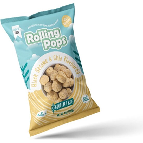 Rolling Pops Black Sesame-Chia Flavoured 56 gr