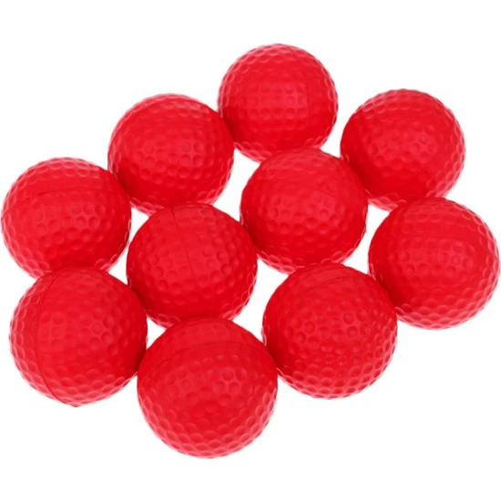 Zwinz 10 Adet Yumuşak Hafif Golf Uygulama Topları Eğitim Yardım Aracı Kırmızı (Yurt Dışından)