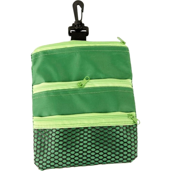 Zwinz Mini Golf Topu Taşıma Çantası 3 Cep ile Kancalar Golf Tee Tutucu Golf Ekipmanları Yeşil (Yurt Dışından)