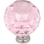Gürçay Hırdavat Kristal Kulp 30 mm Pembe 2'li