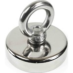 Mıknatıs AVM 60 mm Çap, 100 kg Taşıma Gücü, Süper Güçlü Halkalı Büyük Neodyum Pot Mıknatıs, Deniz Kurtarma Mıknatısı