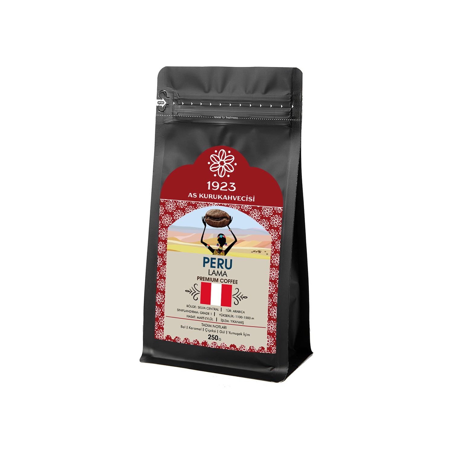 1923 AS Kurukahvecisi Peru Lama Filtre Kahve 250 gr Fiyatı