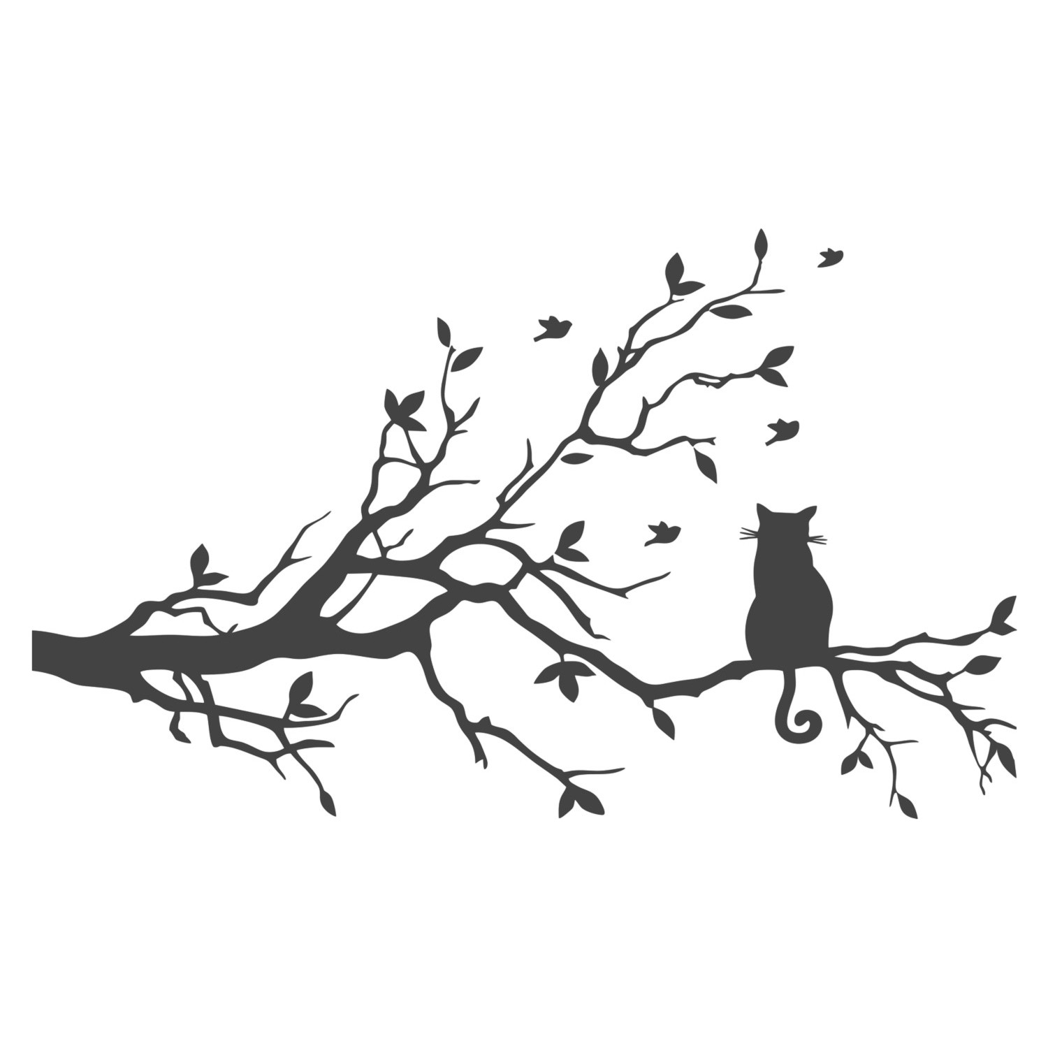 Melek Pazarı Ağaç Dalıkdaki Kedi Duvar Sticker Fiyatı Melek Pazarı Ağaç Dalıkdaki Kedi Duvar Sticker Fiyatı