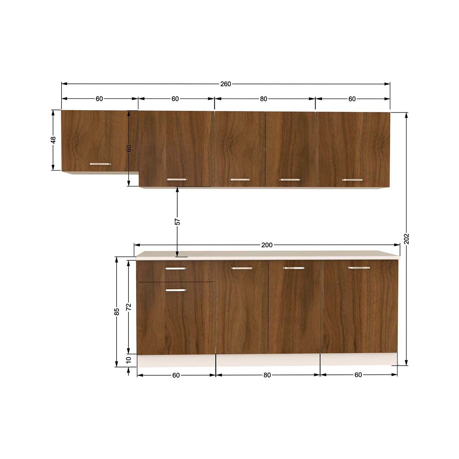 T Designo Parla Mutfak 260 cm Fiyatı Taksit Seçenekleri