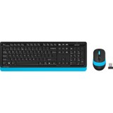 A4Tech FG1010 Nano  Alıcı 2000DPI Kablosuz Multimedia Türkçe Klavye + Mouse Seti - Siyah/Turuncu