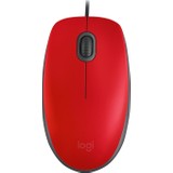 Logitech M110 Sessiz Optik USB Mouse-Kırmızı