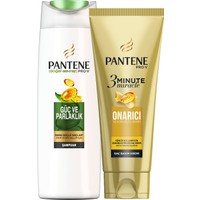 Pantene Güç ve Parlaklık 360 ml Şampuan + 3 Minute Miracle 200 ml Saç Bakım Kremi