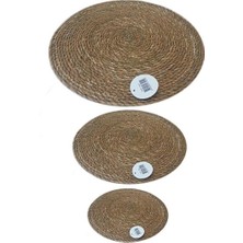 Sever Home Amerikan Hasır Servis Supla Örme Bambu 35 x 35 cm 6 Adet