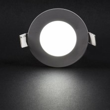 Cata CT-5144-B Panel LED Slim Yuvarlak Spot 3 W 6500K Beyaz Işık Beyaz Gövde