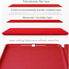 Fujimax ipad Air 3 / ipad Pro 10.5 Uyku Modlu Deri Smart Kılıf (A2152 A2154 A1701 A1704) Kırmızı