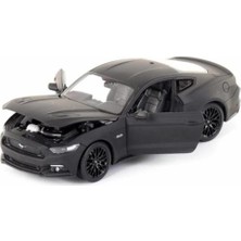 Welly 1/24 Ölçek 2015 Ford Mustang Gt Model Araba - Mat Siyah