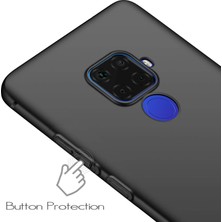 Microcase Huawei Mate 30 Lite Elektrocase Serisi Kamera Korumalı Silikon Kılıf Siyah