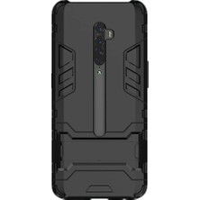 Microcase Oppo Reno 2 Alfa Serisi Armor Standlı Perfect Koruma Kılıf Siyah