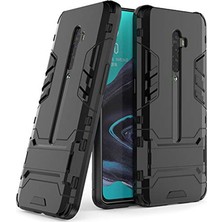 Microcase Oppo Reno 2 Alfa Serisi Armor Standlı Perfect Koruma Kılıf Siyah