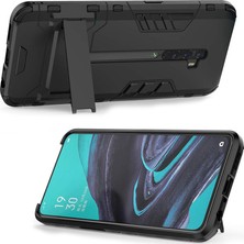 Microcase Oppo Reno 2 Alfa Serisi Armor Standlı Perfect Koruma Kılıf Siyah