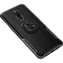 Microcase Xiaomi Redmi 8 Rome Serisi Yüzük Standlı Armor Kılıf Siyah