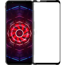 Microcase ZTE Nubia Red Magic 3 - 3S Tam Kaplayan Çerçeveli Tempered Ekran Koruyucu Siyah