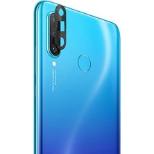 Microcase Huawei P30 Lite/Nova 4E Kamera Lens Koruma Halkası - Siyah