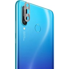 Microcase Huawei P30 Lite/Nova 4E Kamera Lens Koruma Halkası - Gümüş