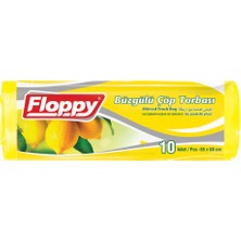Floppy 6`lı Paket  Büzgülü Çöp Torbası 55 x 60 cm