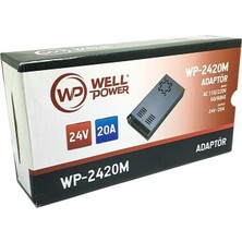 Antenci Wellpower 24 V 20 A Metal Kasa Adaptör Fanlı