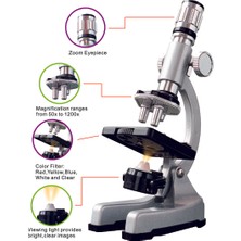 Zoomex MA1200-3PZL Mikroskop Set Taşıma Çantası HEDİYELİ - 1200 Kat Büyütme - Eğitici ve Öğretici - Geleceğin Bilim İnsanı Olun!
