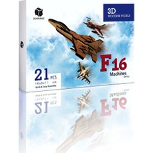 Pershang F16 Uçağı 21 Parça Ahşap 3D Puzzle