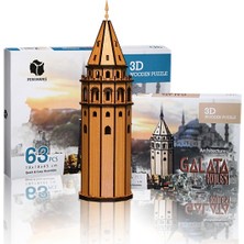 Pershang Galata Kulesi 61 Parça Ahşap 3D Puzzle