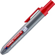 Edding Retract 12 Beyaz Tahta Kalemi Kırmızı 1.5-3 mm Uç Kalınlığı ile Tek Elle Kullanım
