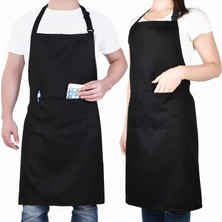 Apron Şef Aşçı Garson Önlüğü Boyundan Askılı Leke Tutmaz Cepli Önlük