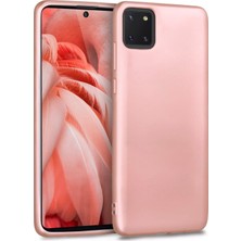 Microsonic Matte Silicone Samsung Galaxy A81  Kılıf Rose Gold