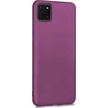 Microsonic Matte Silicone Samsung Galaxy A81  Kılıf Mor