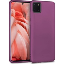 Microsonic Matte Silicone Samsung Galaxy A81  Kılıf Mor