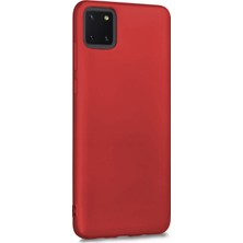 Microsonic Matte Silicone Samsung Galaxy A81  Kılıf Kırmızı